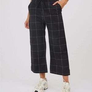 Albion Black Grid Cropped Pants
